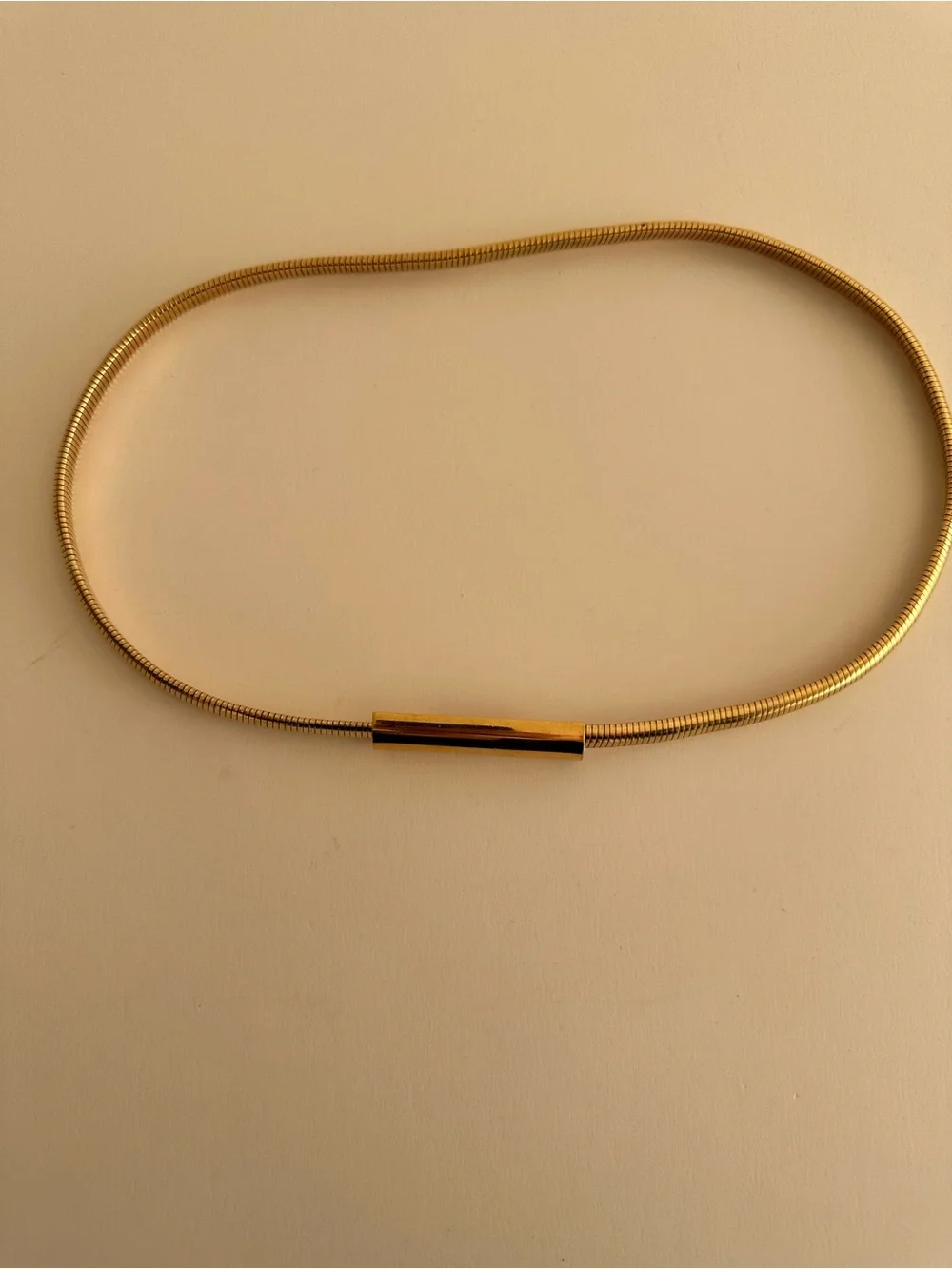 Vintage gold metal Rectangle Clasp stretch belt